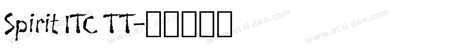 Spirit ITC TT字体转换
